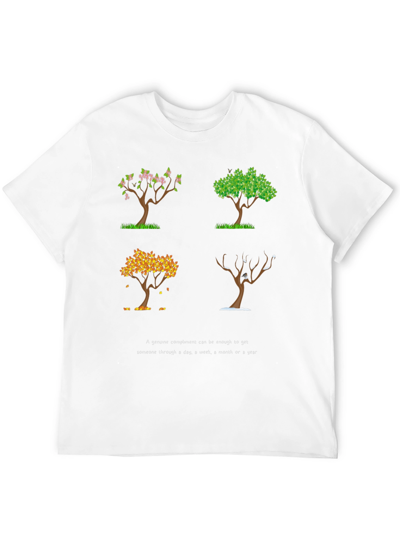 Four Seasons Tree Graphic T-Shirt - Compliment Reminder