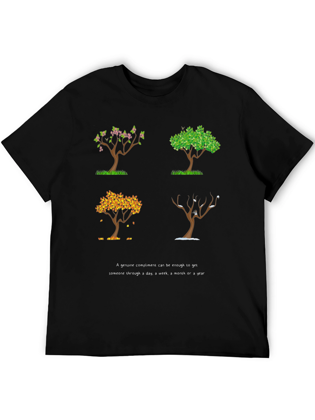 Four Seasons Tree Graphic T-Shirt - Compliment Reminder