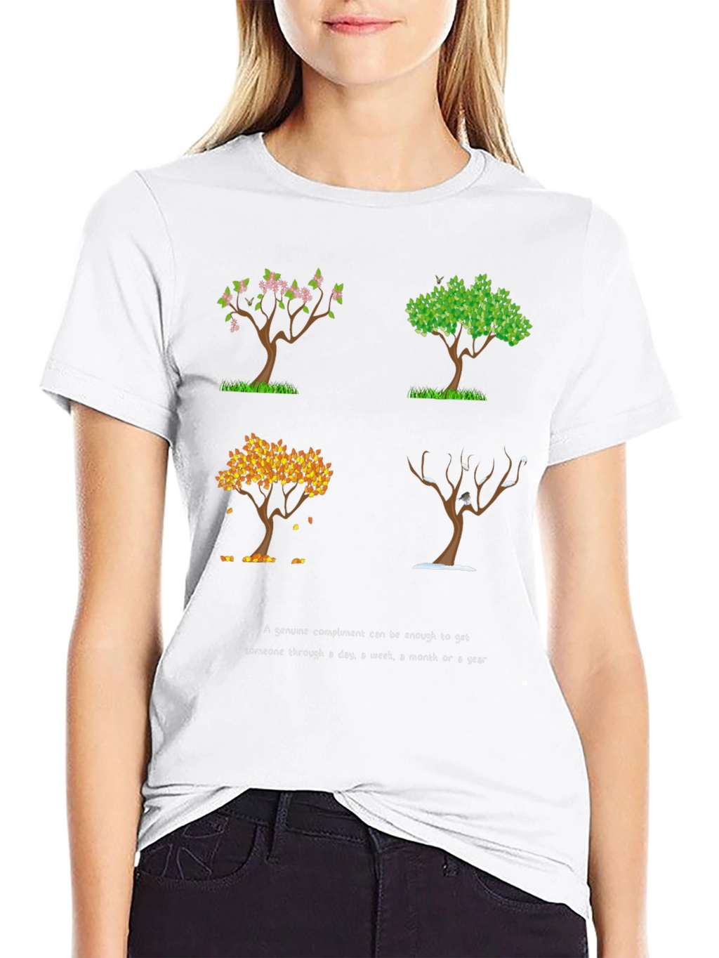 Four Seasons Tree Graphic T-Shirt - Compliment Reminder