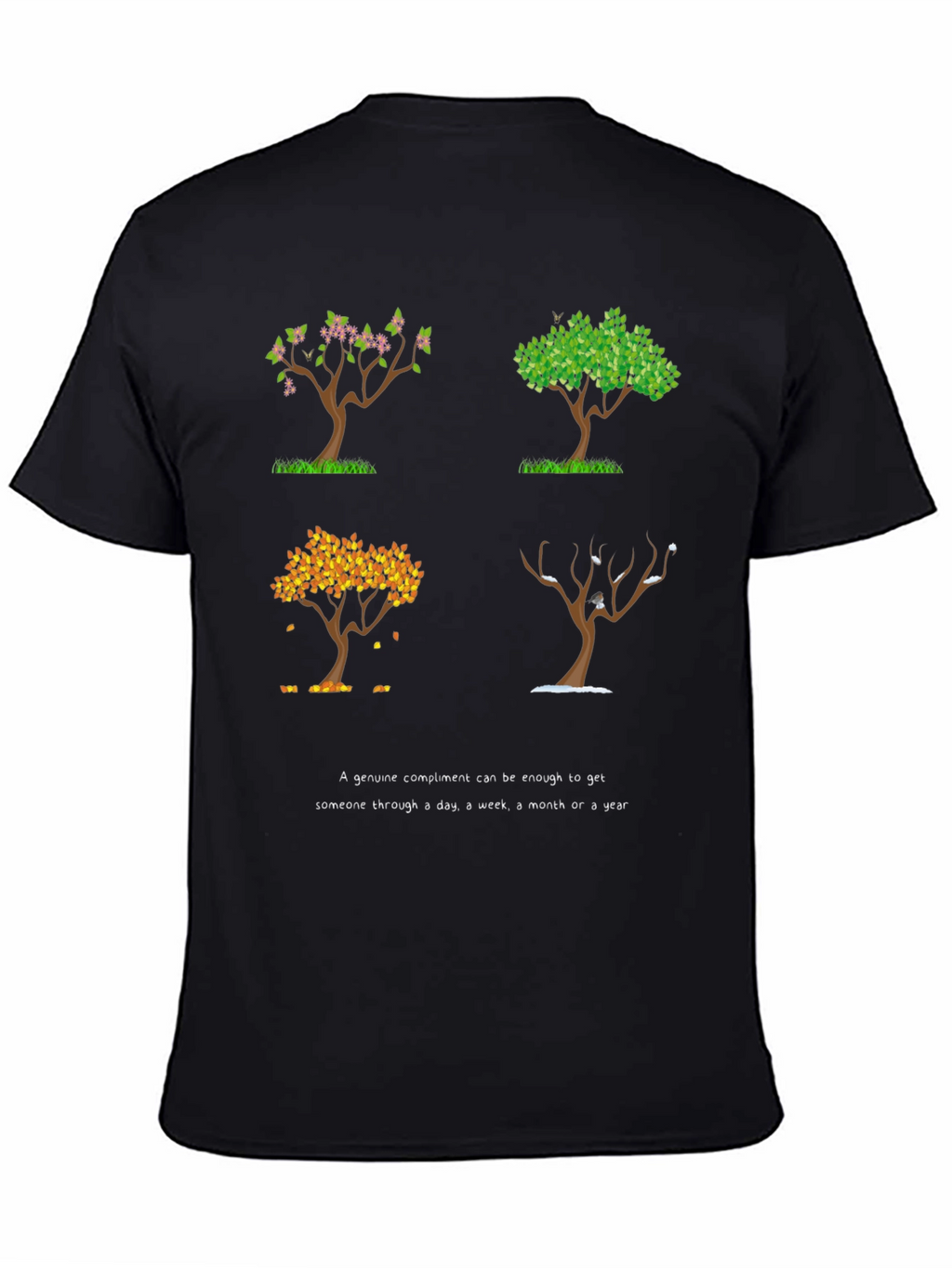 Four Seasons Tree Graphic T-Shirt - Compliment Reminder
