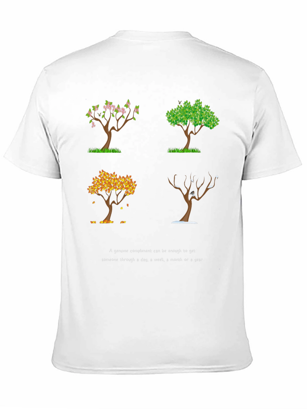 Four Seasons Tree Graphic T-Shirt - Compliment Reminder