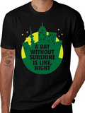 A Day Without Sunshine Mens Black T-Shirt