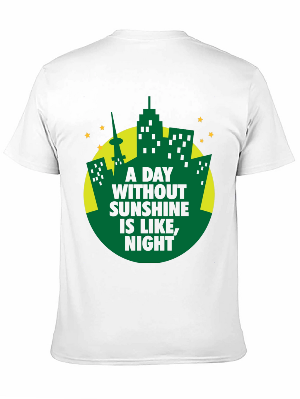 A Day Without Sunshine Mens Black T-Shirt