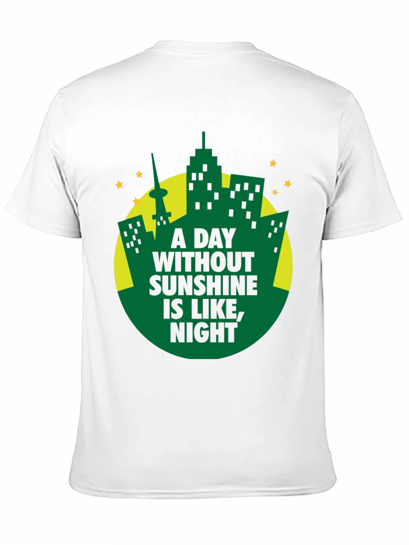 A Day Without Sunshine Mens Black T-Shirt