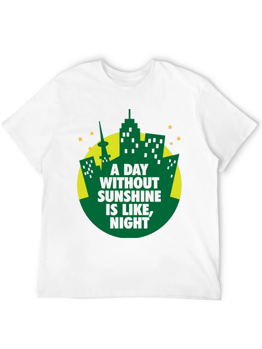 A Day Without Sunshine Mens Black T-Shirt