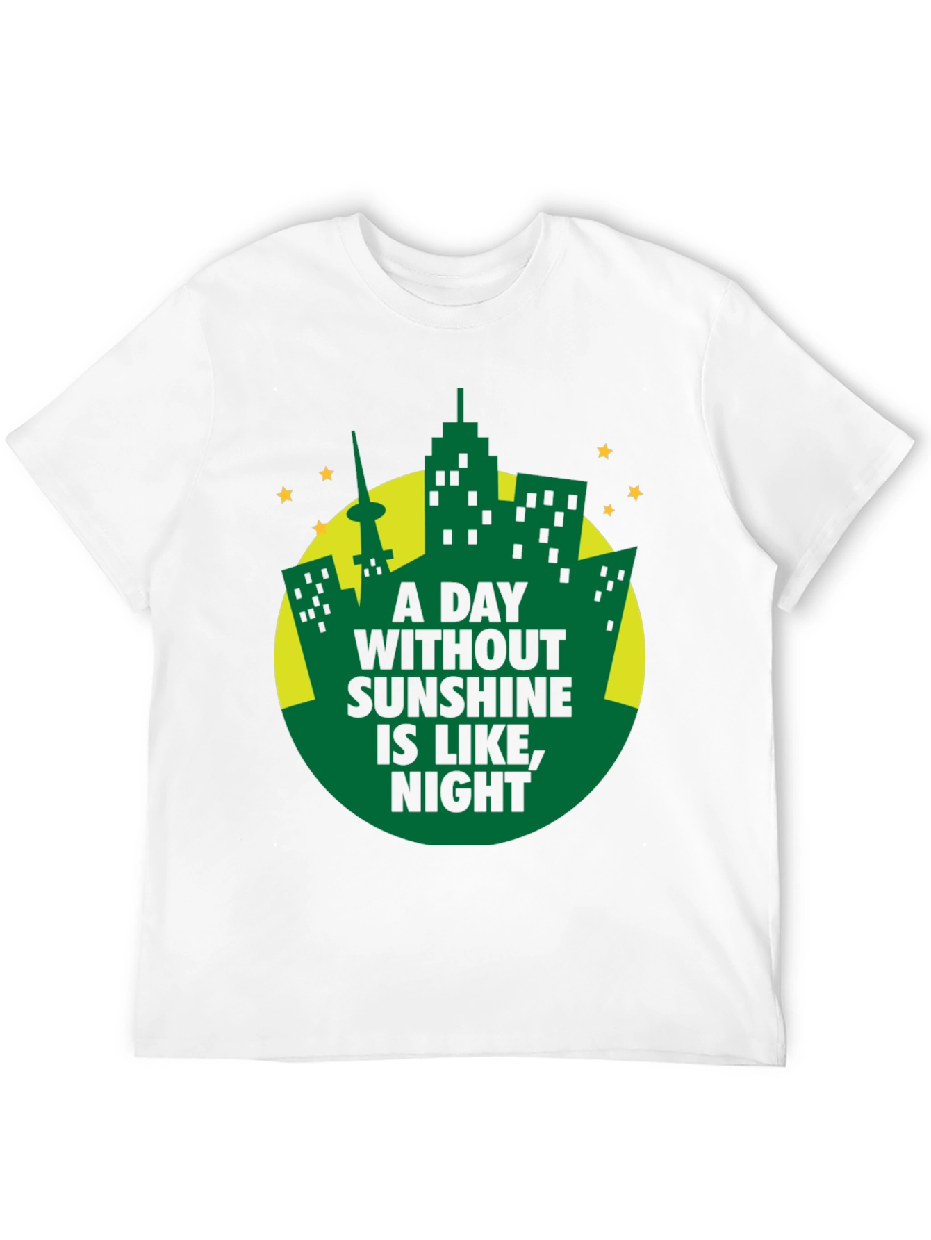 A Day Without Sunshine Mens Black T-Shirt