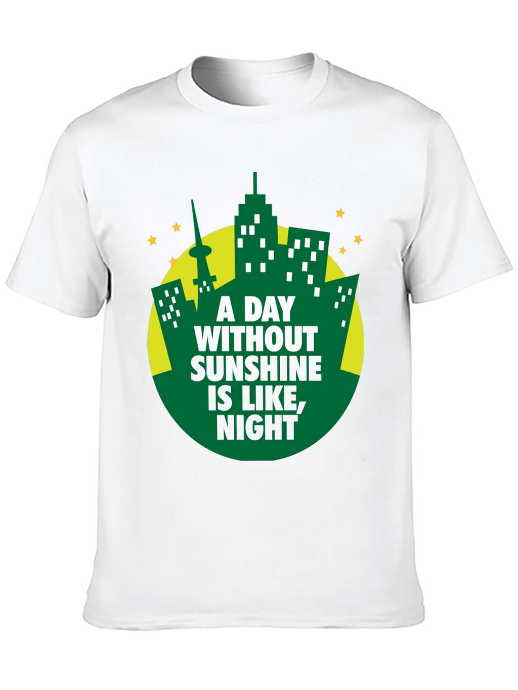 A Day Without Sunshine Mens Black T-Shirt