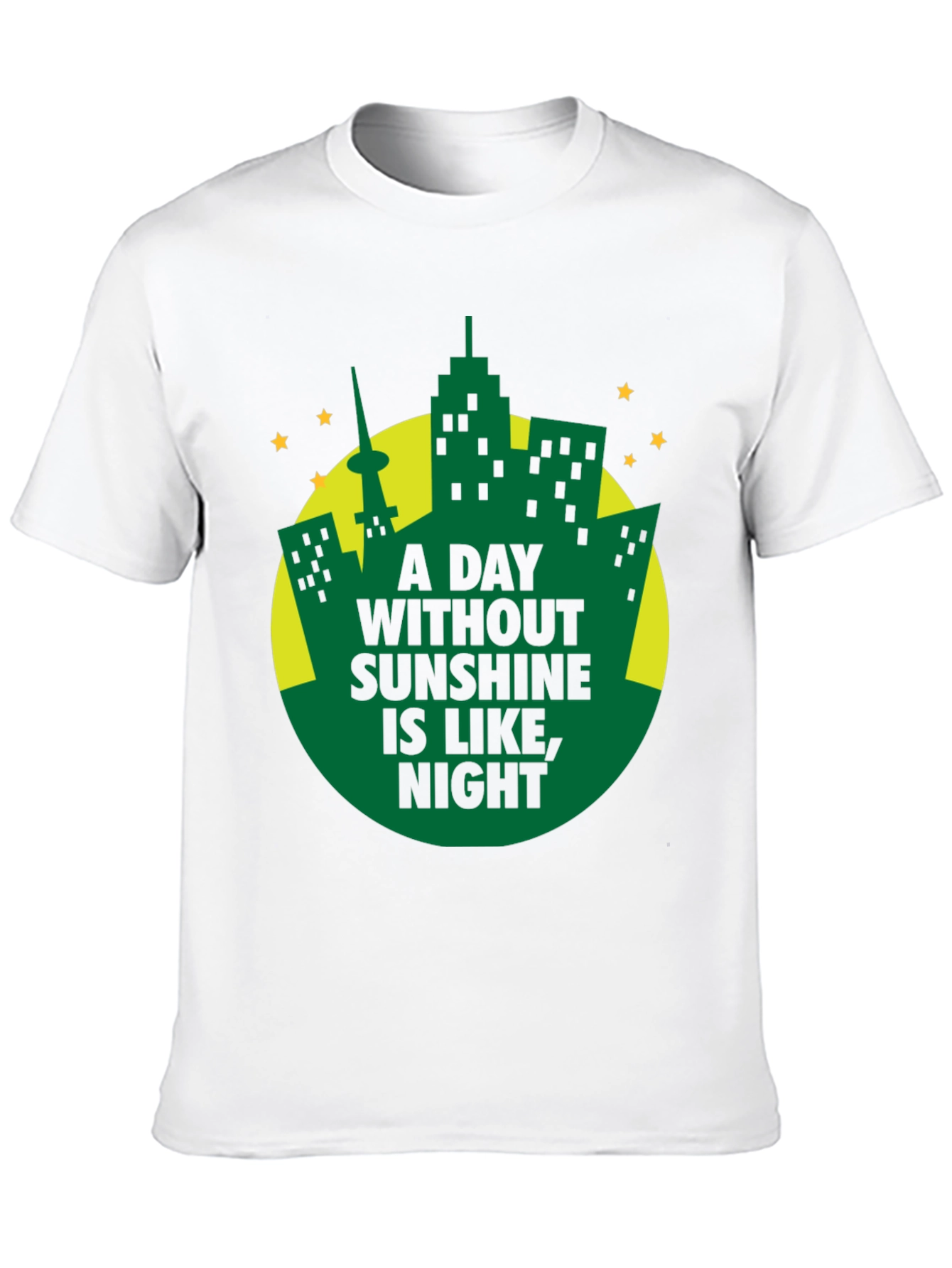 A Day Without Sunshine Mens Black T-Shirt