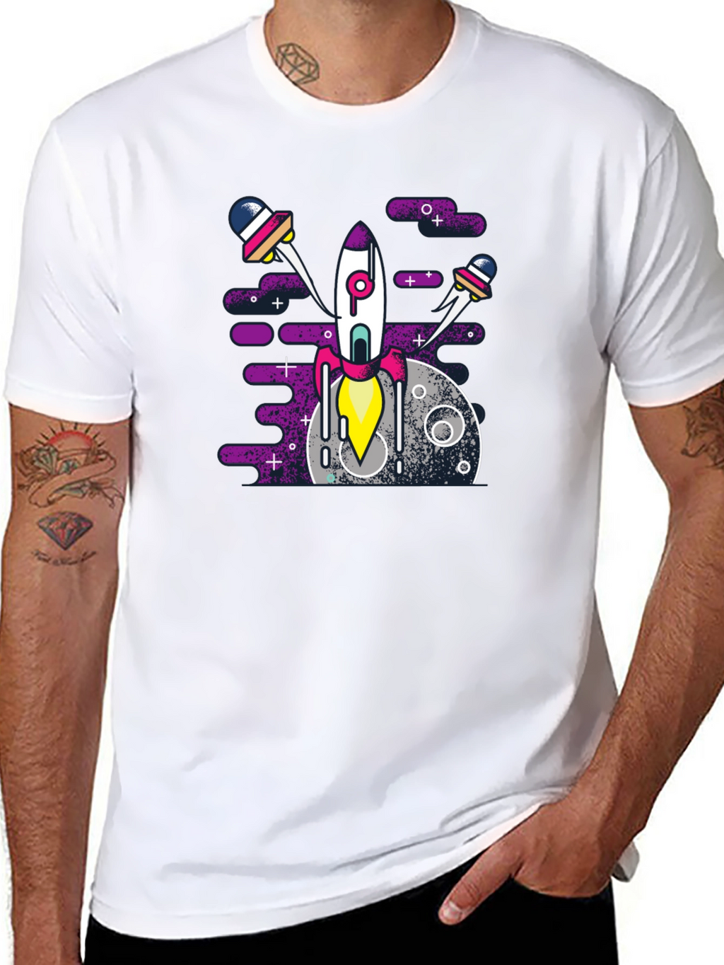 Rocket Launch Graphic Tee - Space Adventure Shirt