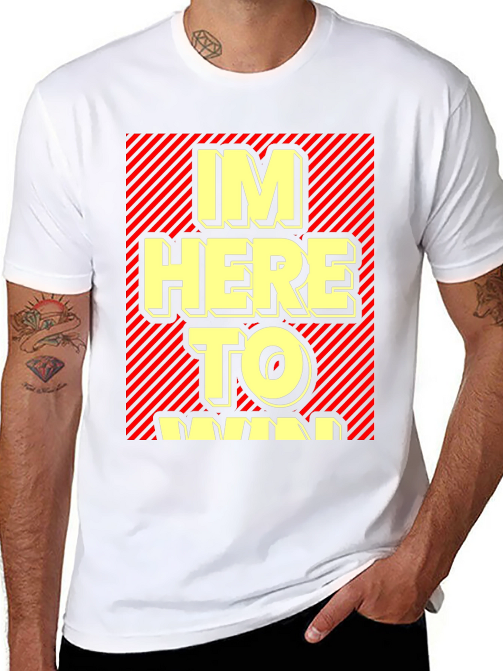 Im Here to Win Graphic T-Shirt - Black