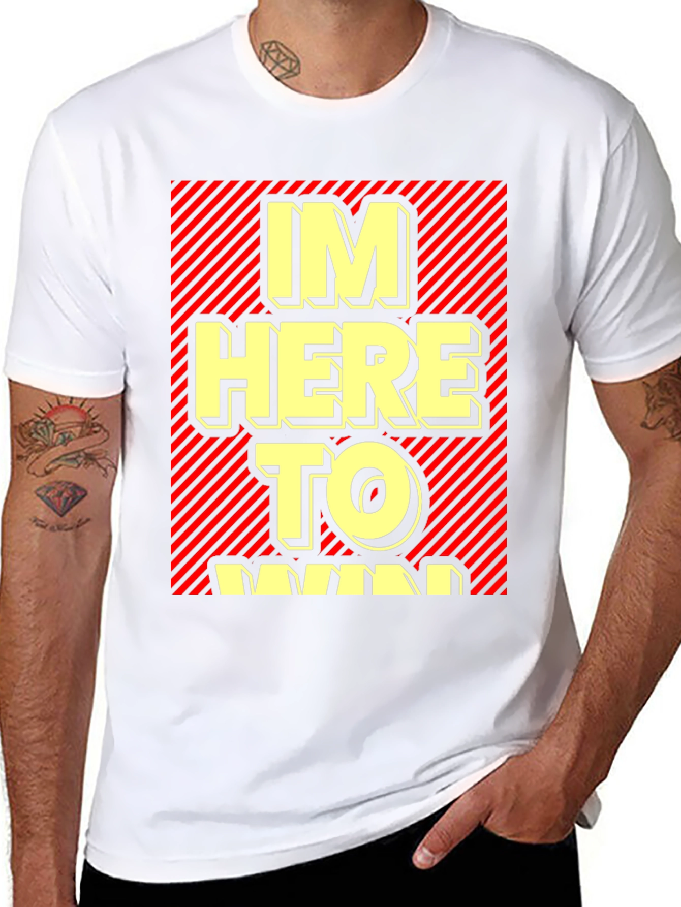 Im Here to Win Graphic T-Shirt - Black