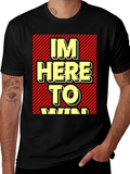 Im Here to Win Graphic T-Shirt - Black
