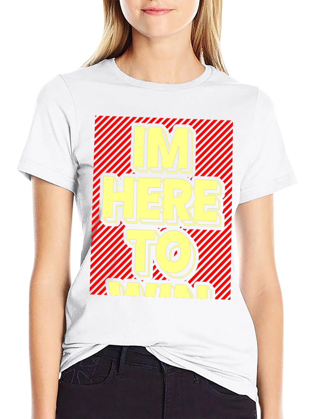 Im Here to Win Graphic T-Shirt - Black
