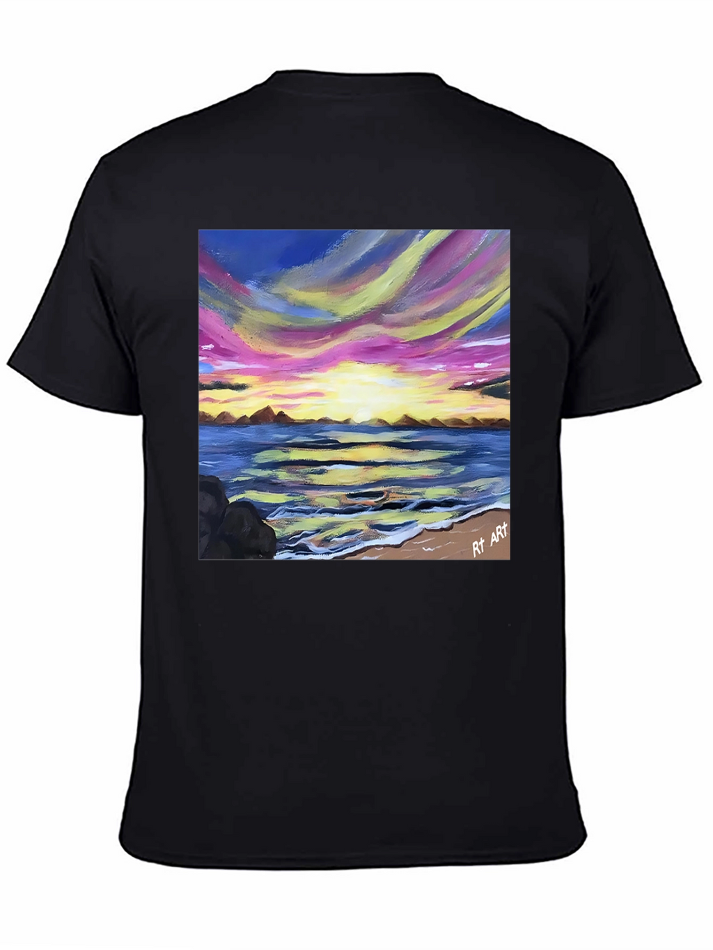 Sunset Beach Painting T-Shirt
