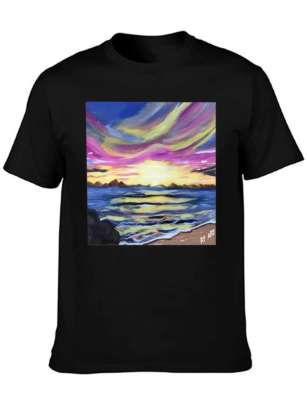 Sunset Beach Painting T-Shirt