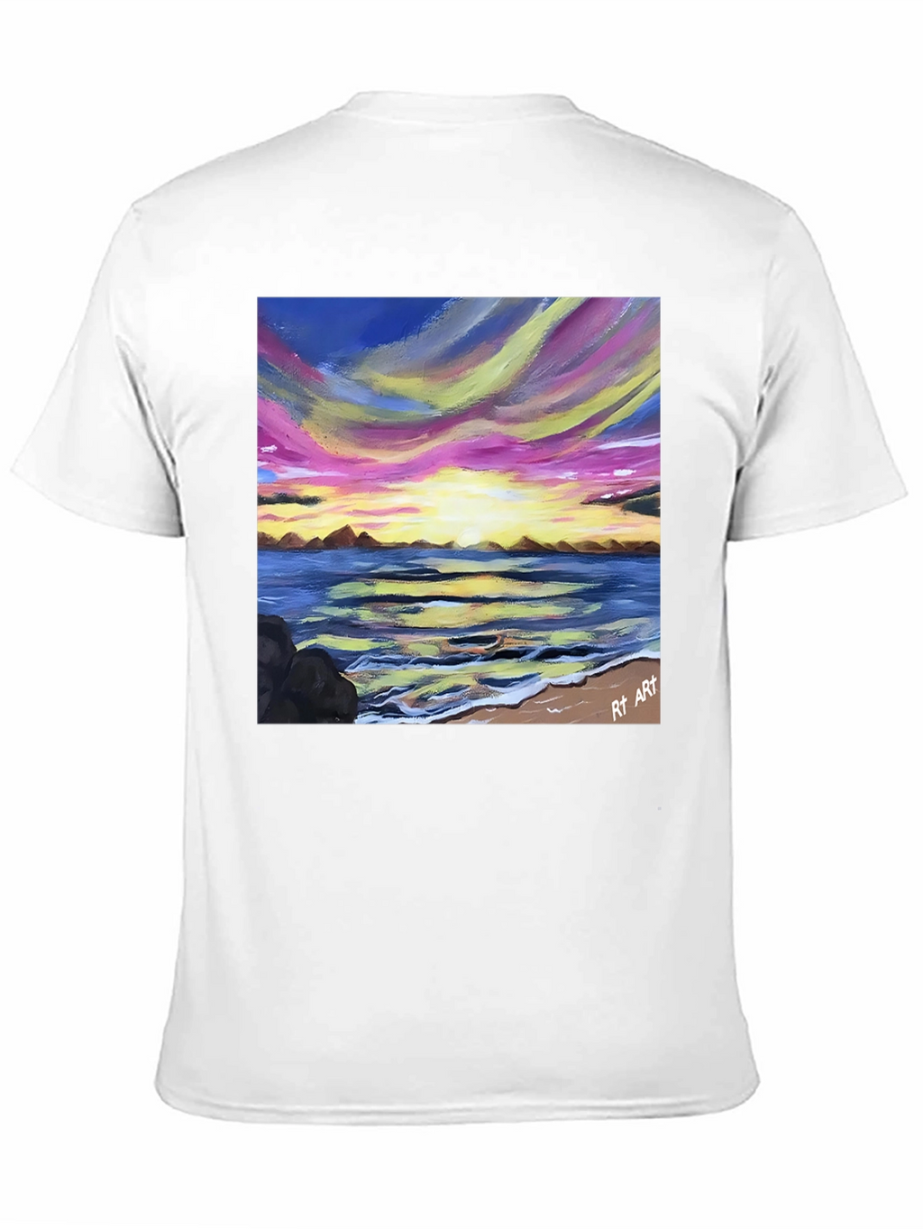 Sunset Beach Painting T-Shirt