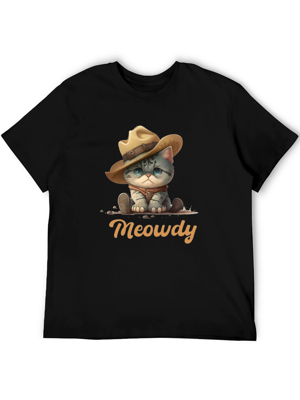Meowdy Cat Cowboy Graphic T-Shirt