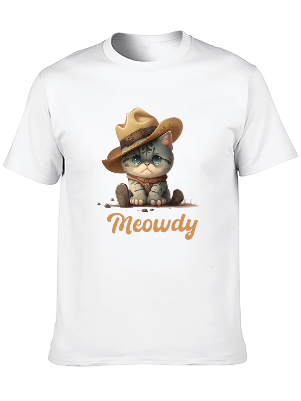 Meowdy Cat Cowboy Graphic T-Shirt