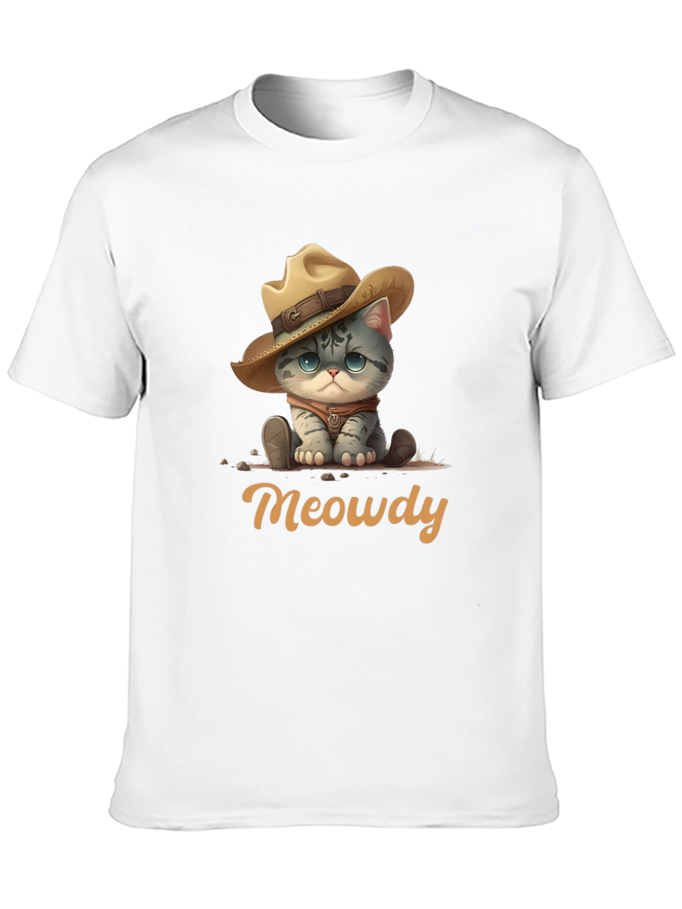 Meowdy Cat Cowboy Graphic T-Shirt