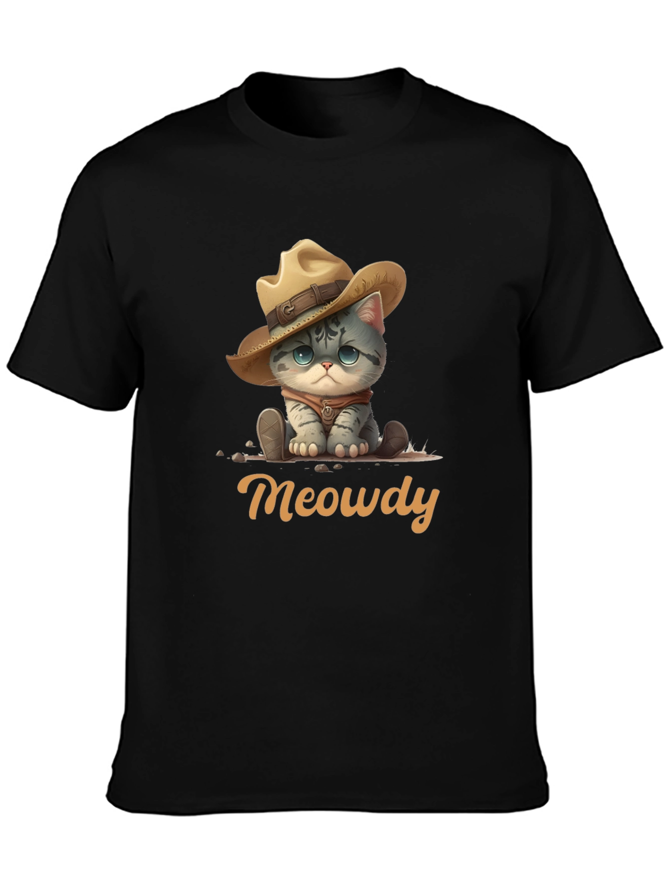 Meowdy Cat Cowboy Graphic T-Shirt