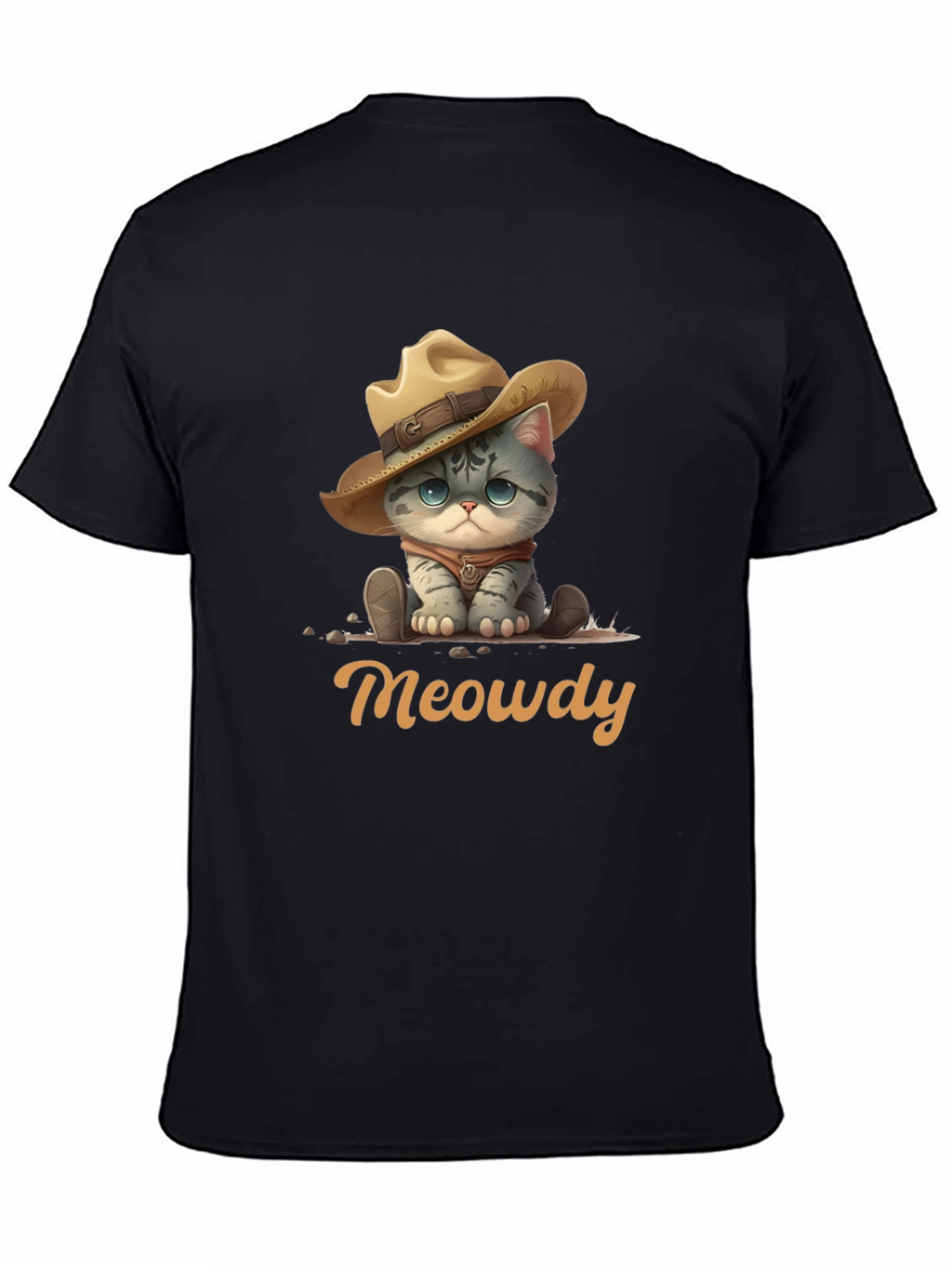 Meowdy Cat Cowboy Graphic T-Shirt