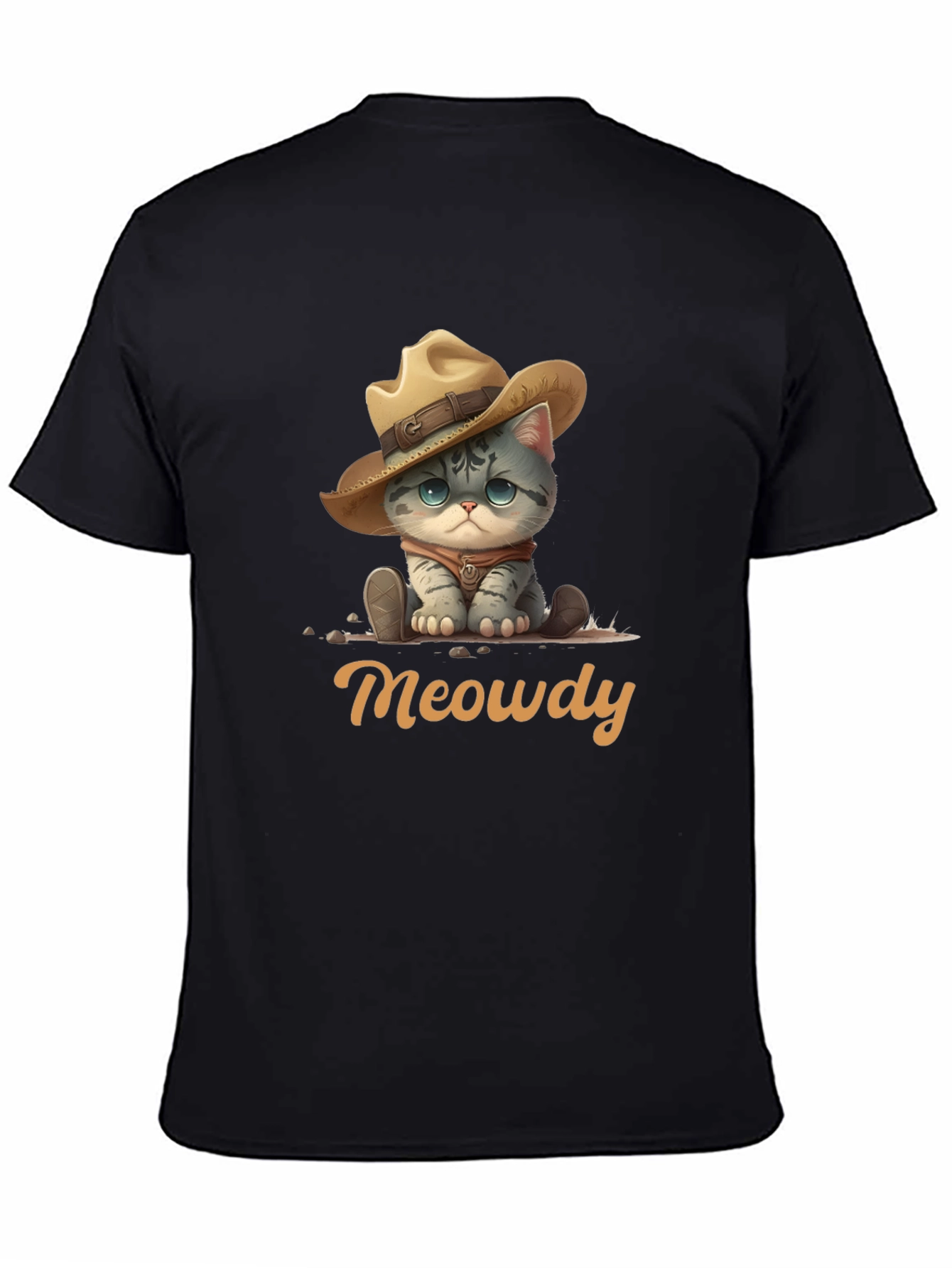 Meowdy Cat Cowboy Graphic T-Shirt