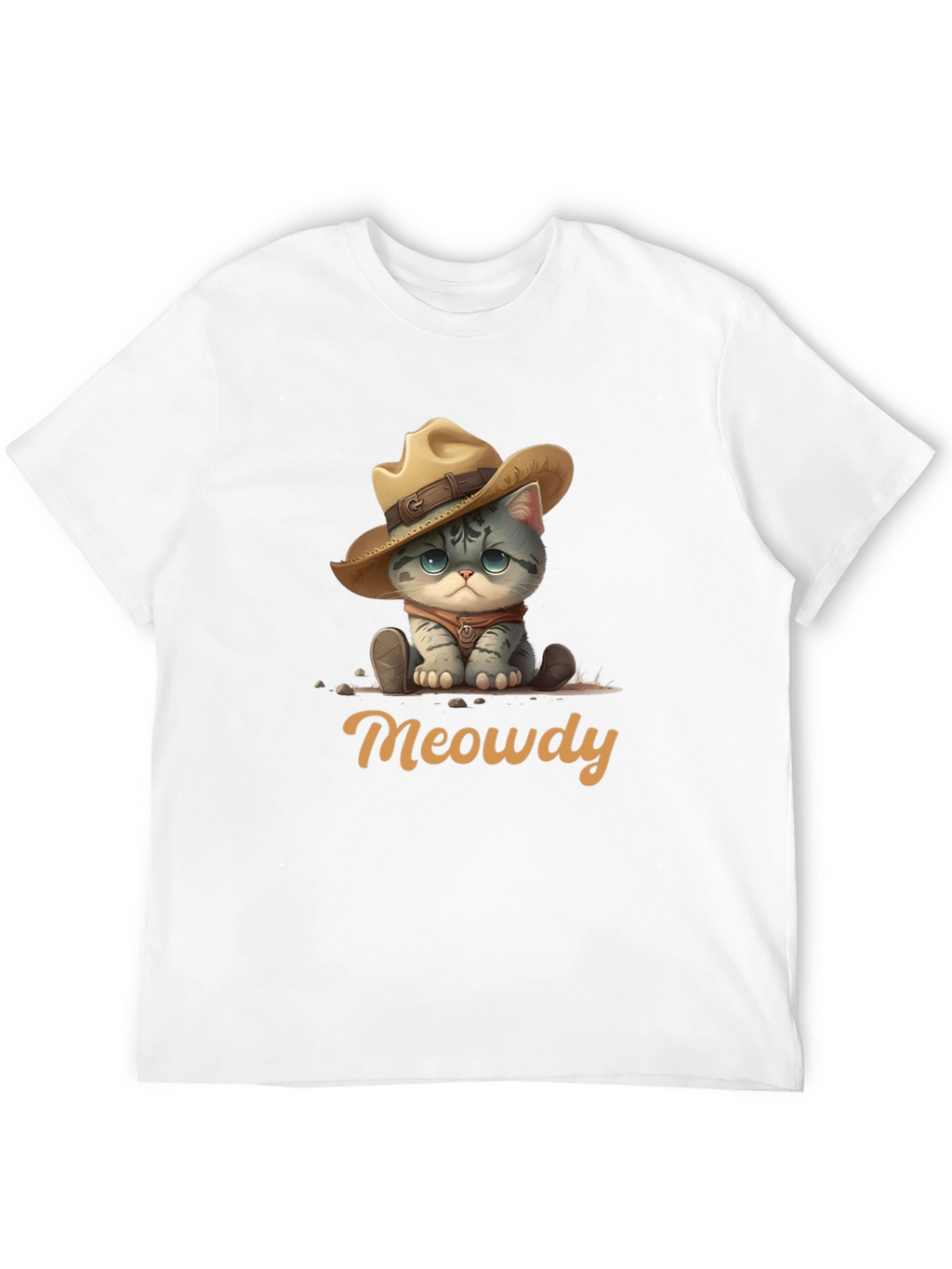 Meowdy Cat Cowboy Graphic T-Shirt