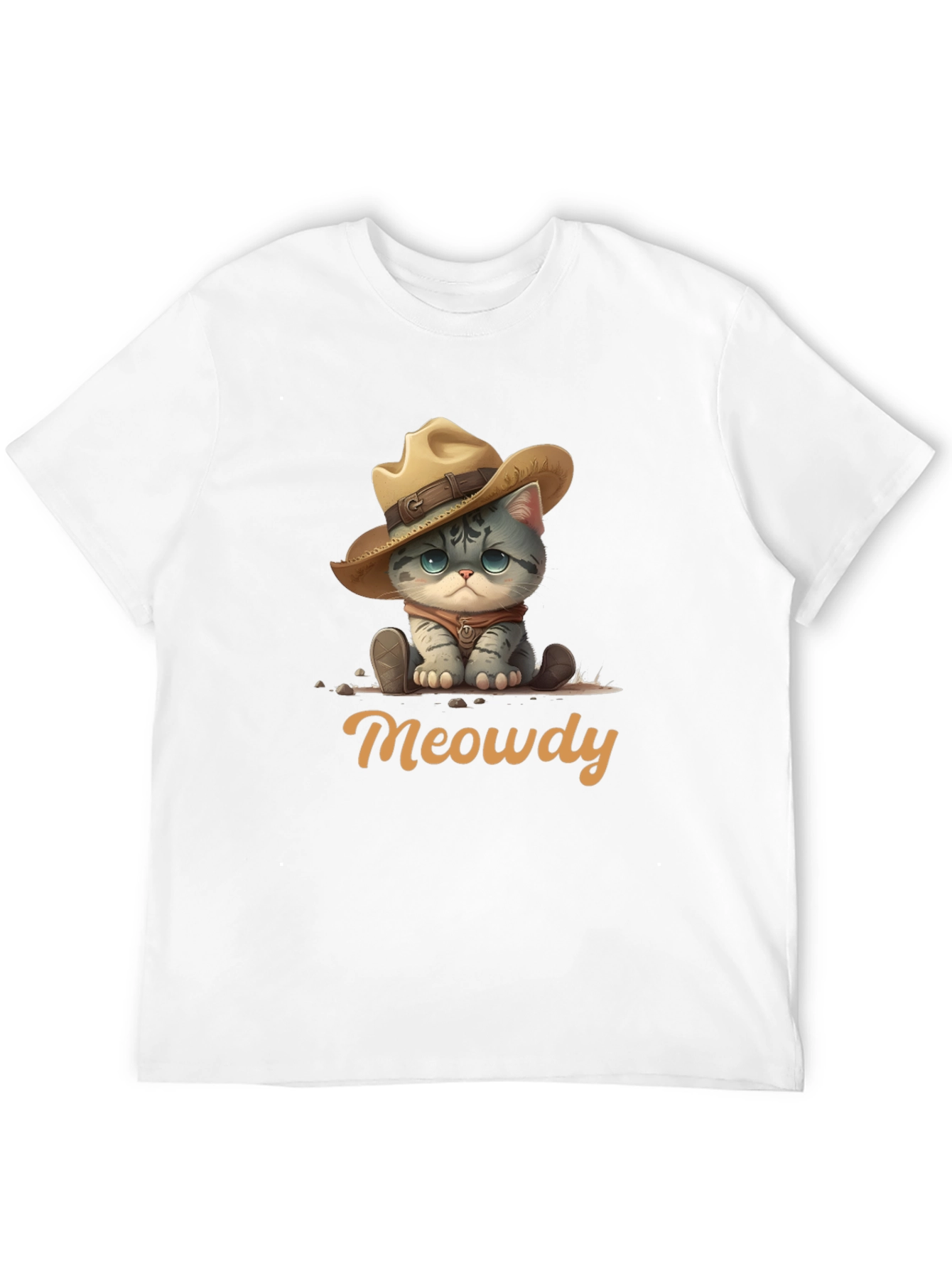 Meowdy Cat Cowboy Graphic T-Shirt
