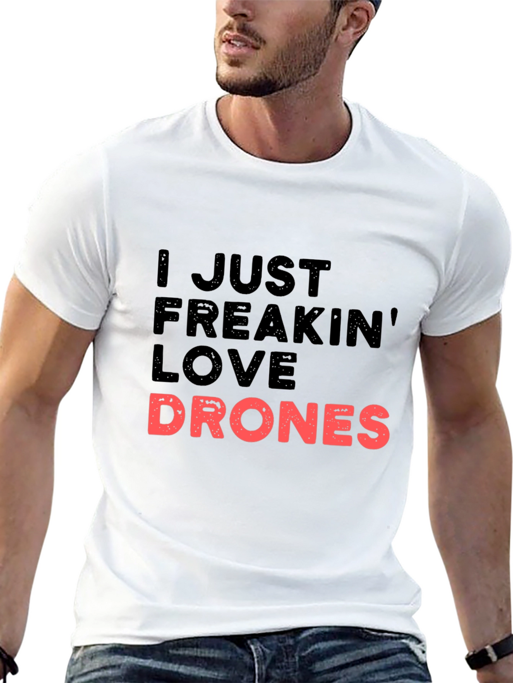 I Just Freakin Love Drones Black T-Shirt