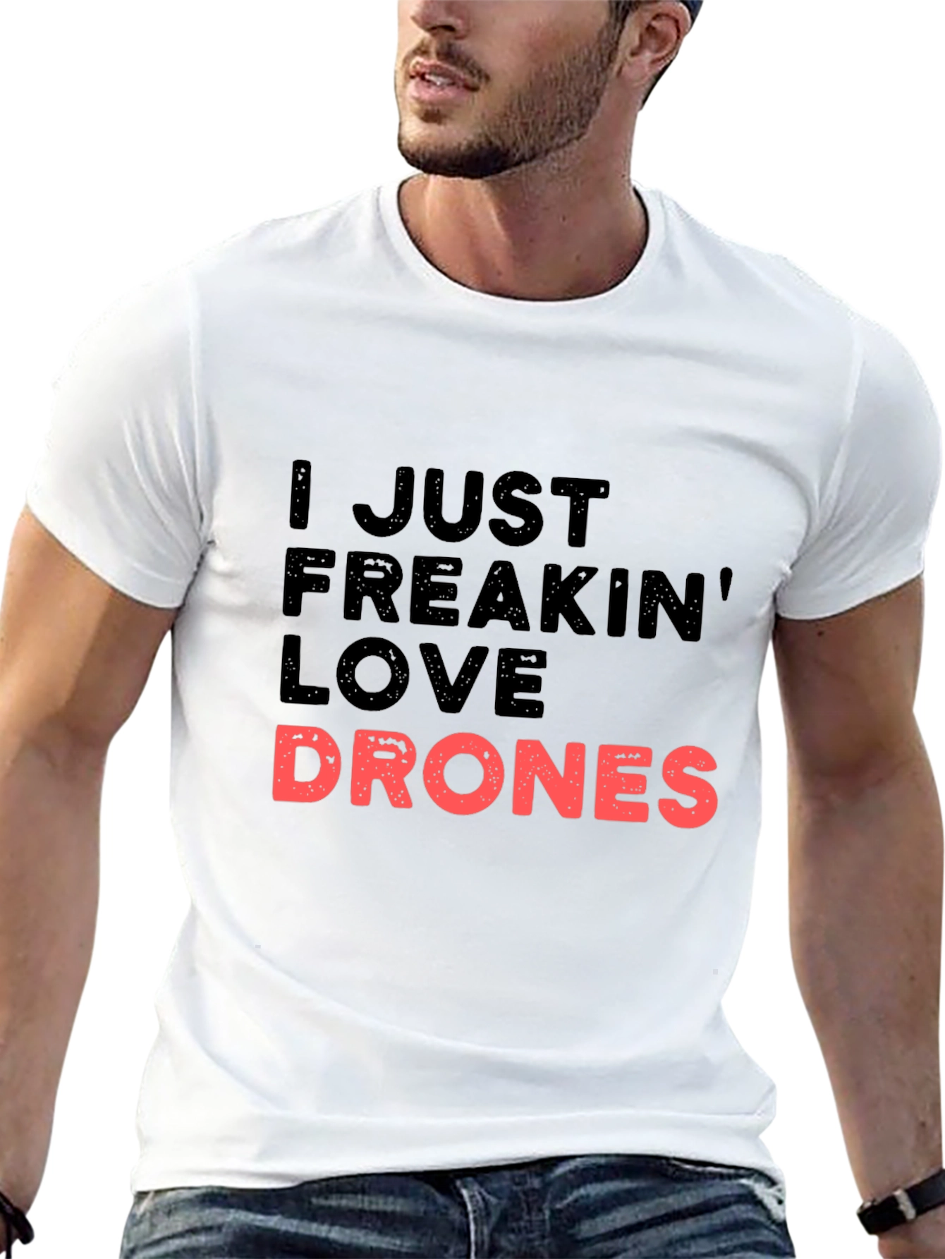 I Just Freakin Love Drones Black T-Shirt