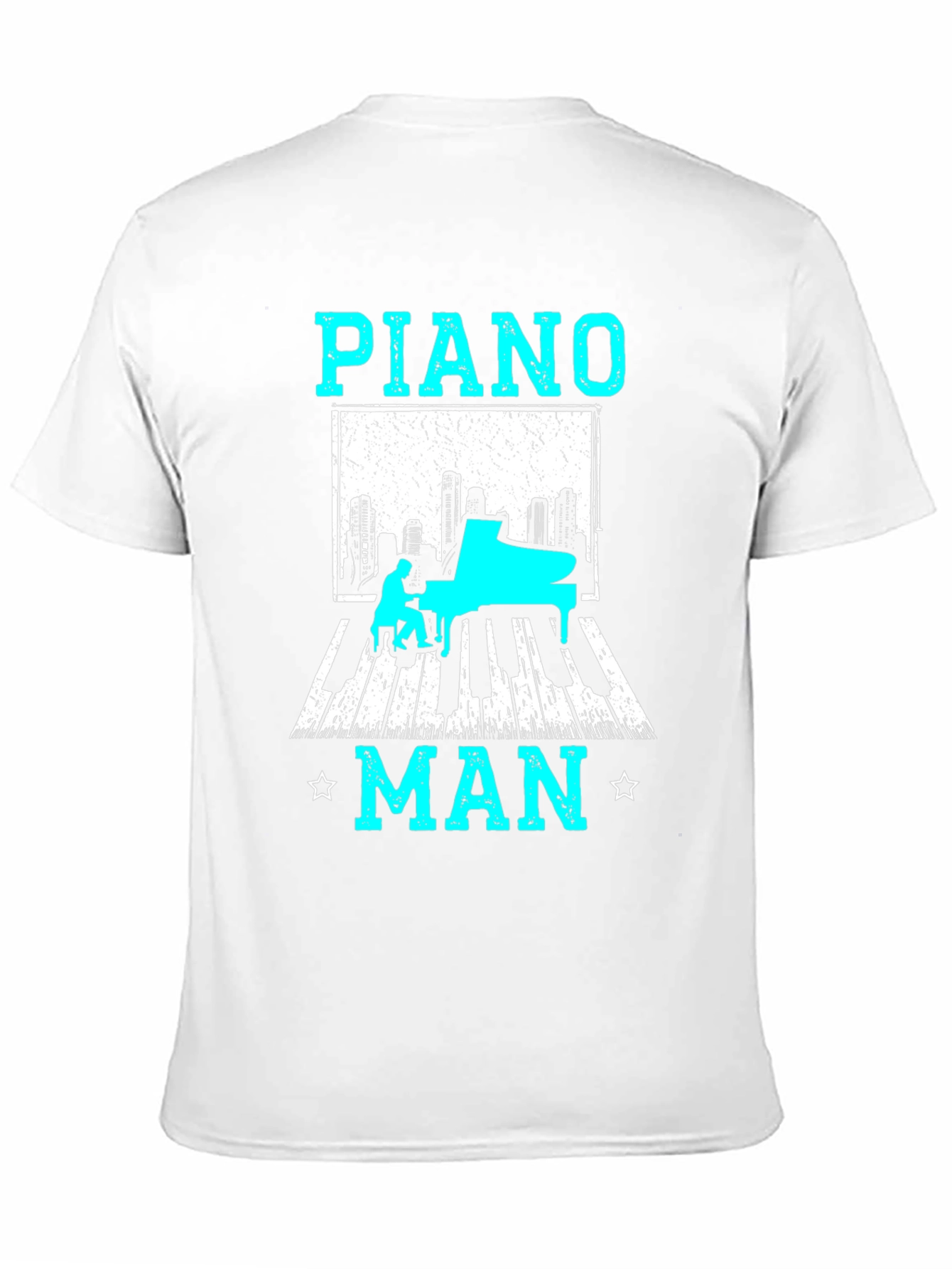 Piano Man Graphic T-Shirt - Music Lover Tee