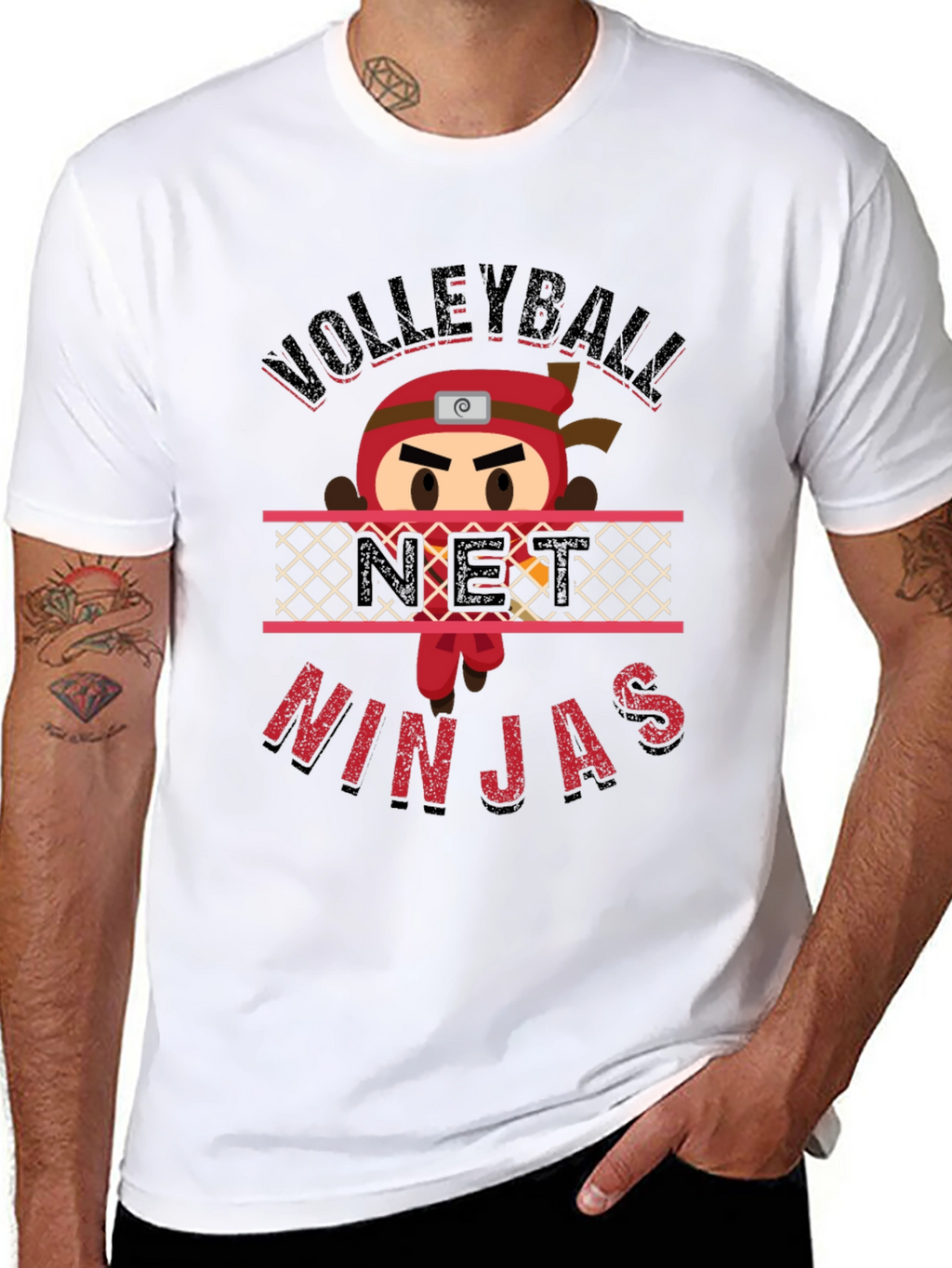 Volleyball Net Ninjas Graphic T-Shirt - Sporty Style