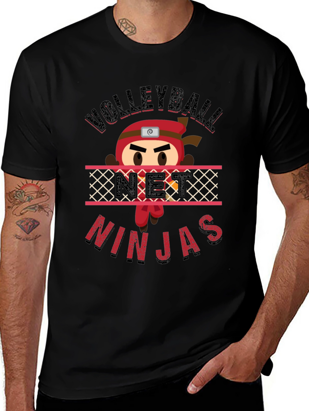 Volleyball Net Ninjas Graphic T-Shirt - Sporty Style
