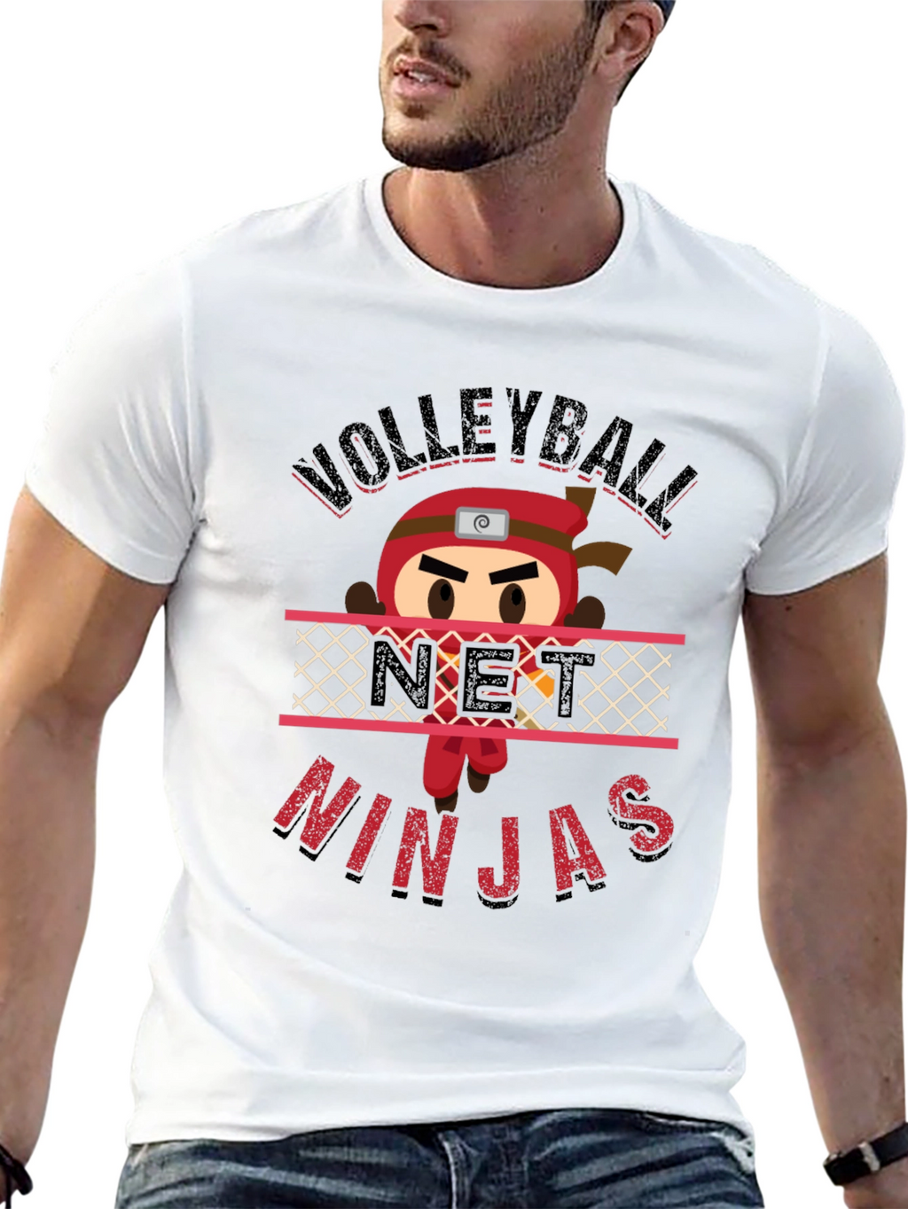 Volleyball Net Ninjas Graphic T-Shirt - Sporty Style