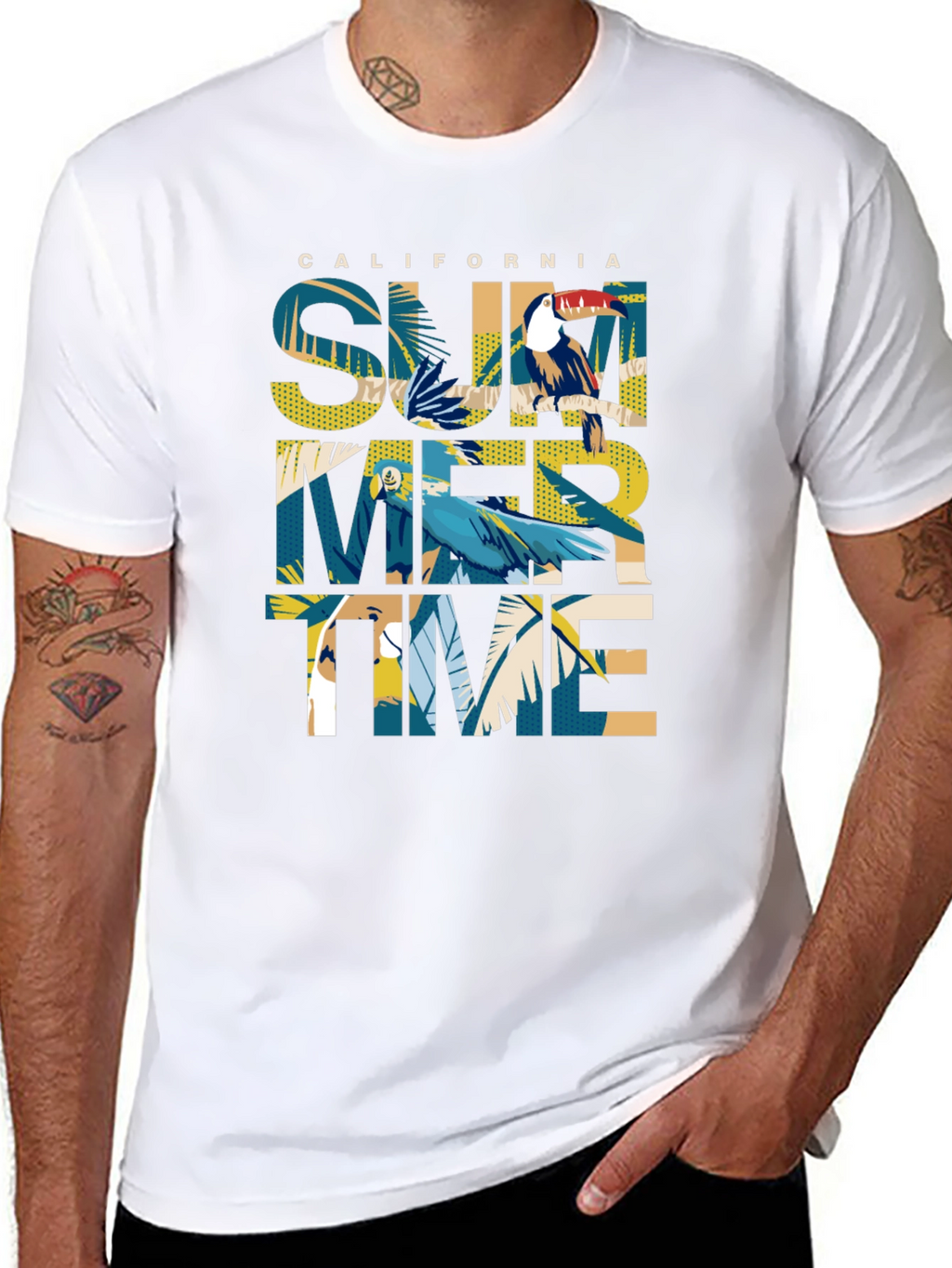 California Summer Time Graphic Print Tee