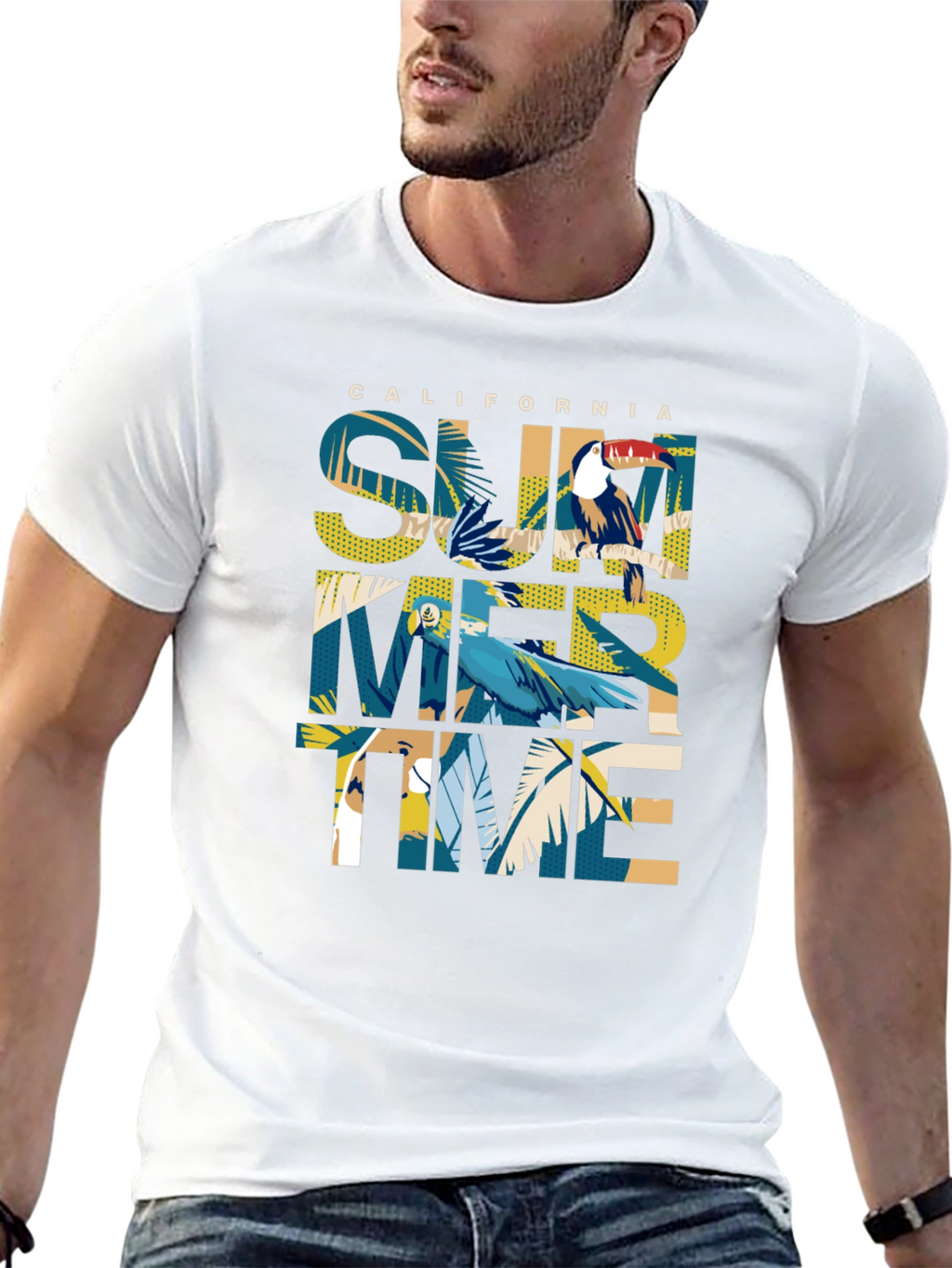 California Summer Time Graphic Print Tee