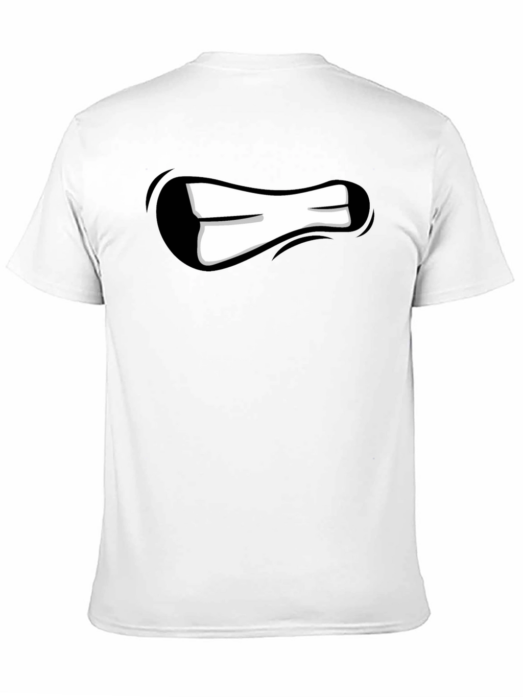 Cartoon Mouth Graphic Black T-Shirt