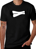 Cartoon Mouth Graphic Black T-Shirt