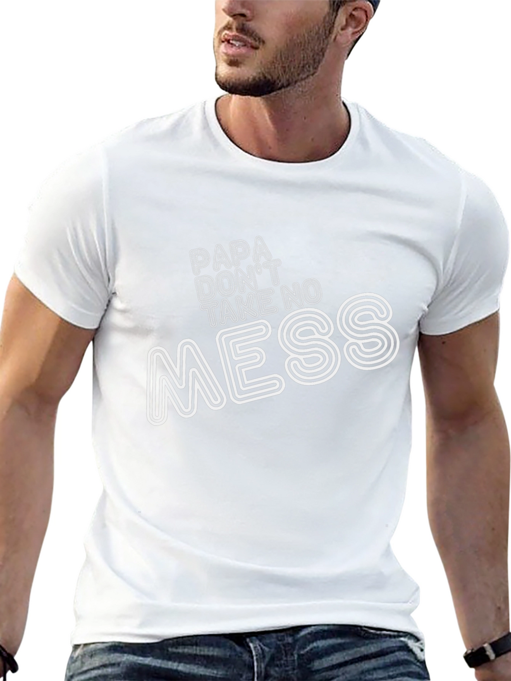 Papa Dont Take No Mess Black T-Shirt