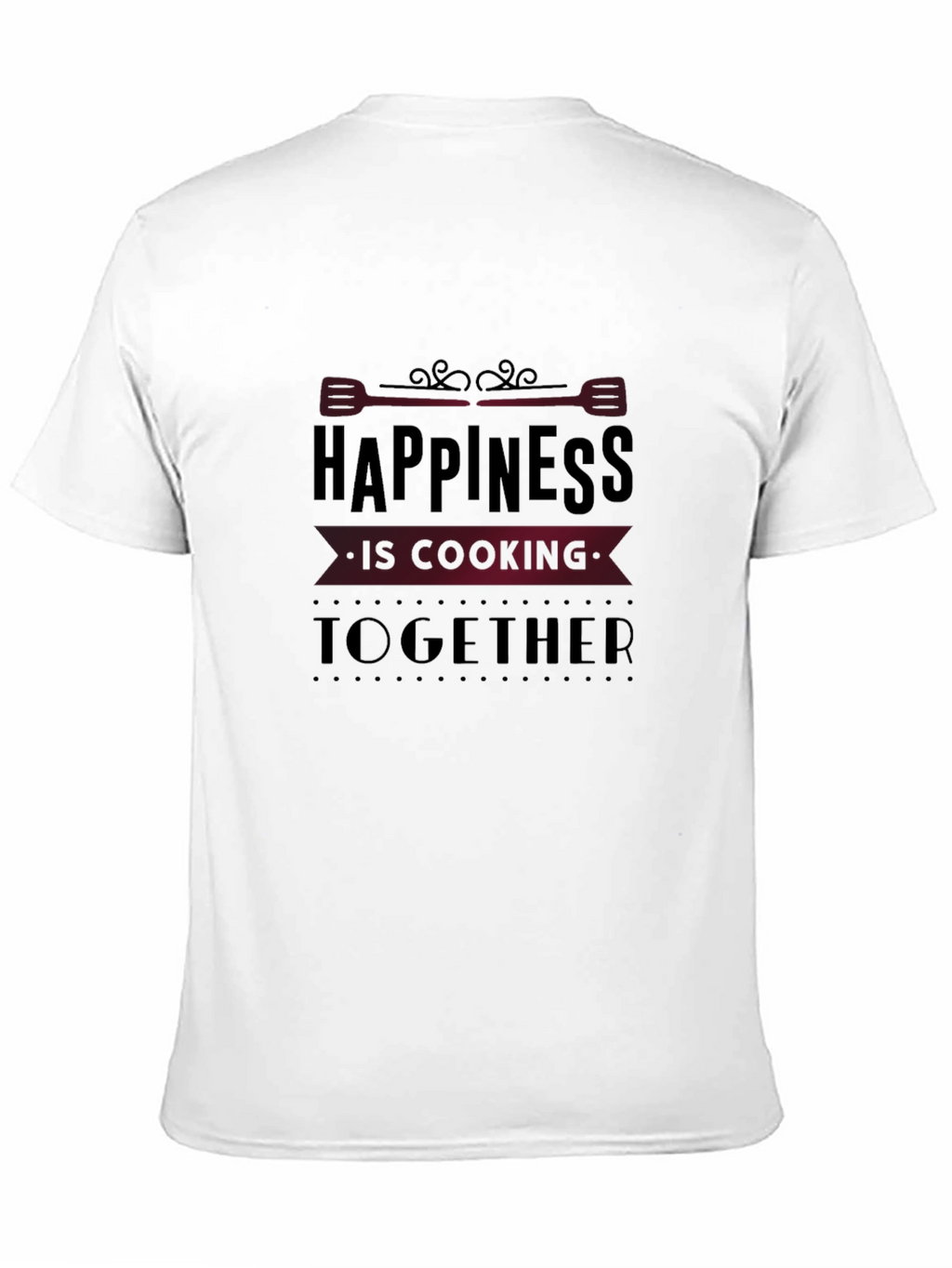 Happiness is Cooking Together Black Graphic Tee
