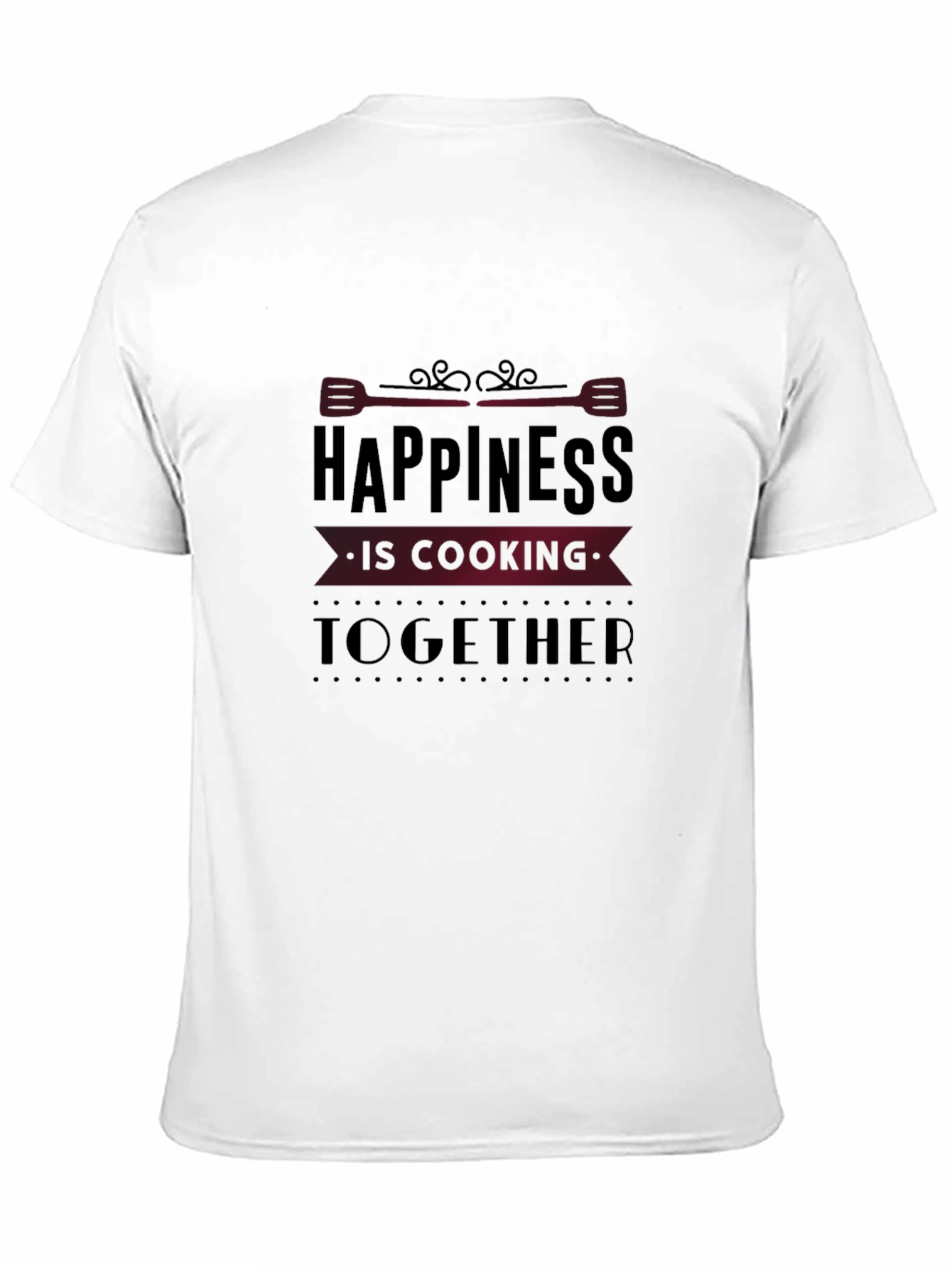 Happiness is Cooking Together Black Graphic Tee