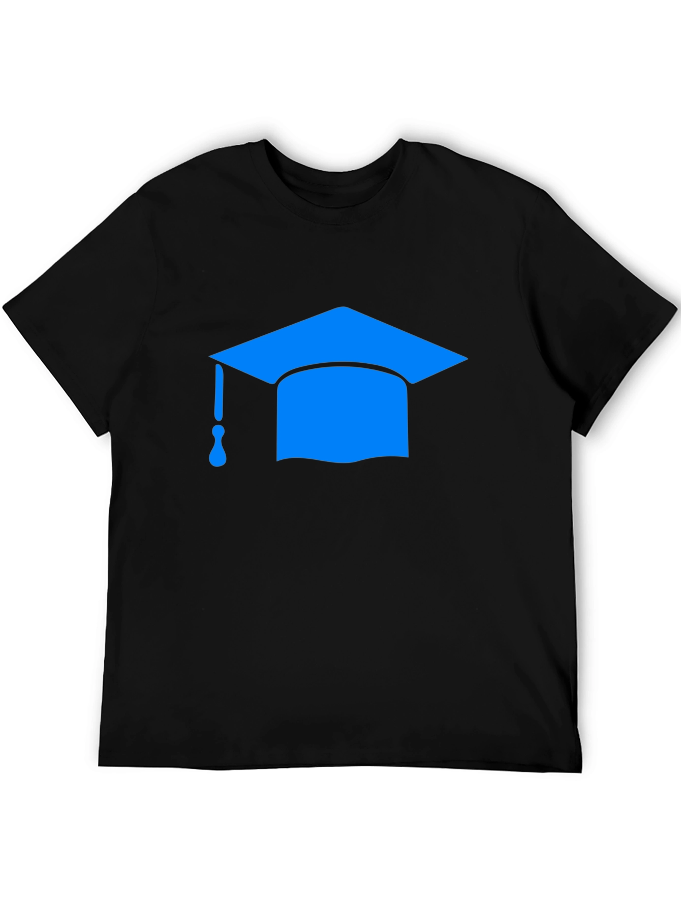 Graduation Cap Graphic Tee - Black T-Shirt