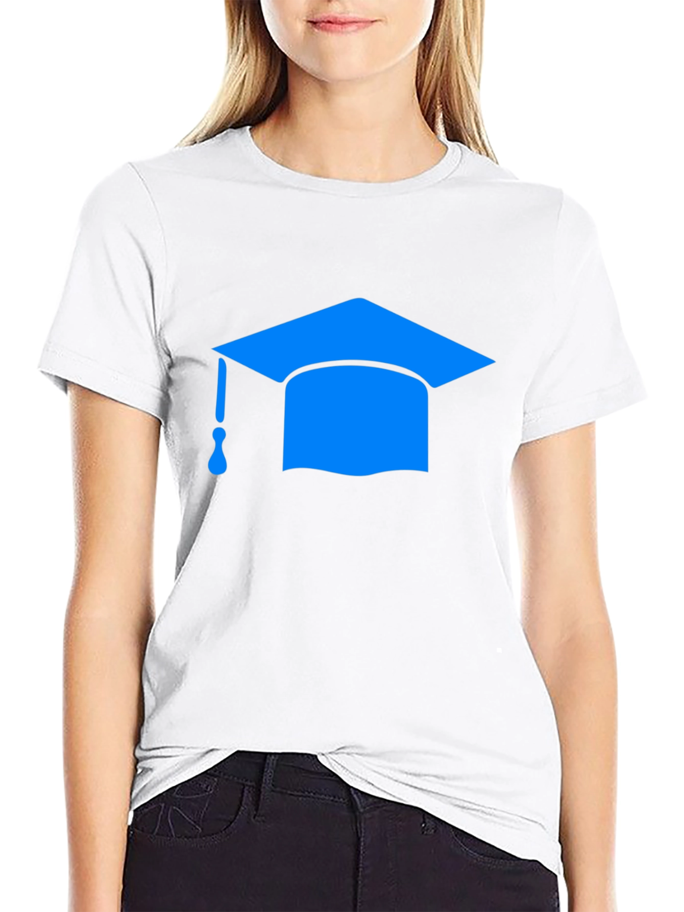 Graduation Cap Graphic Tee - Black T-Shirt