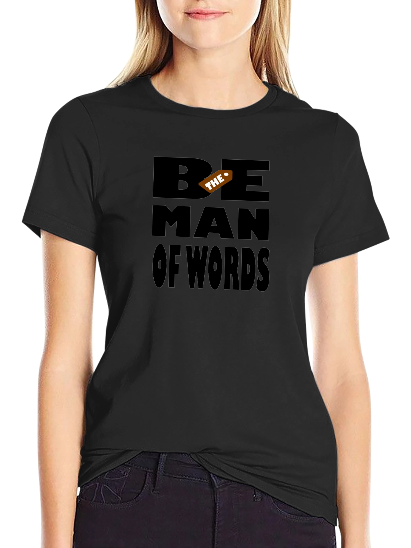 Be The Man of Words Black Graphic Tee