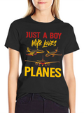 Boy Who Loves Planes T-Shirt | Aviation Gift