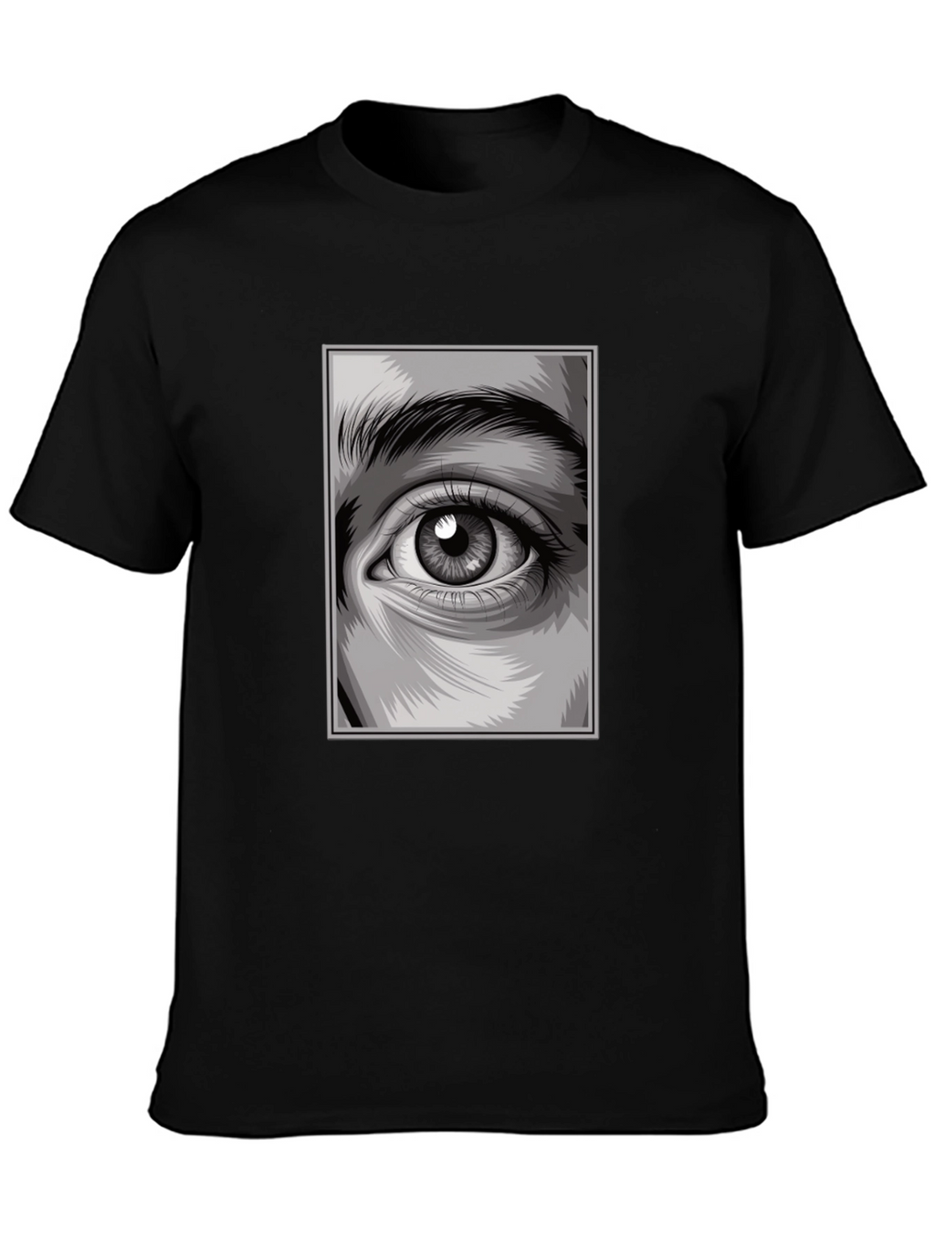 Eye Graphic Black T-Shirt Modern Design