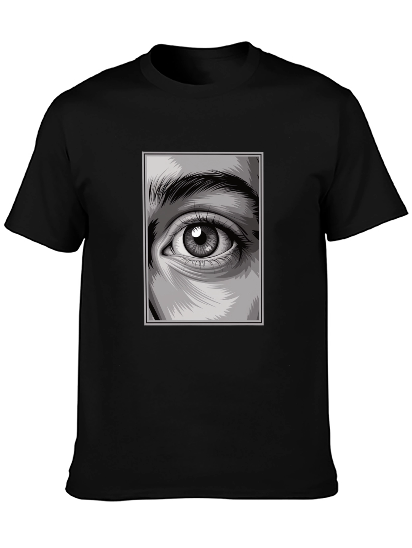 Eye Graphic Black T-Shirt Modern Design