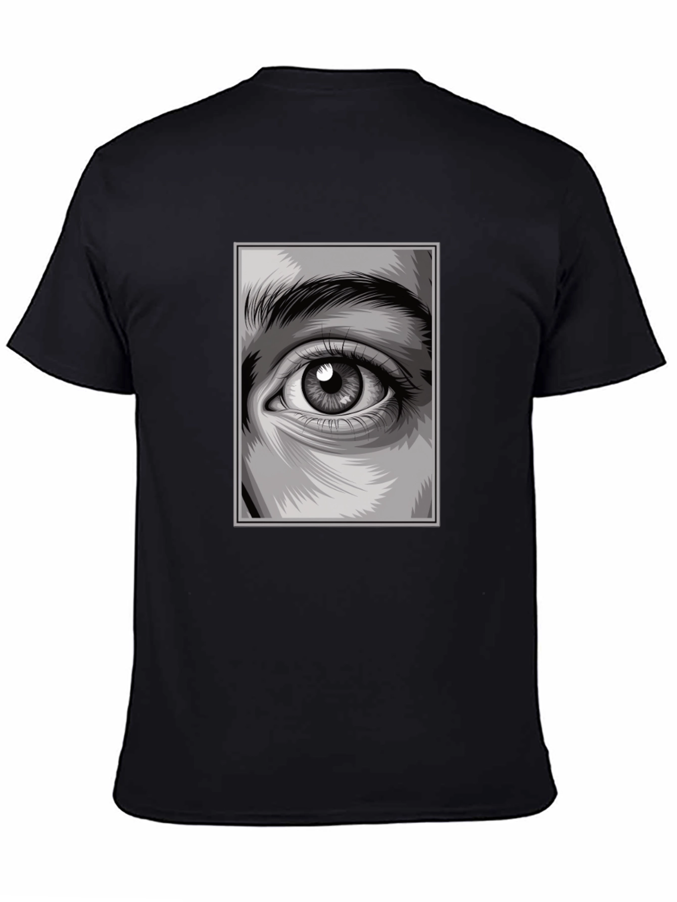 Eye Graphic Black T-Shirt Modern Design