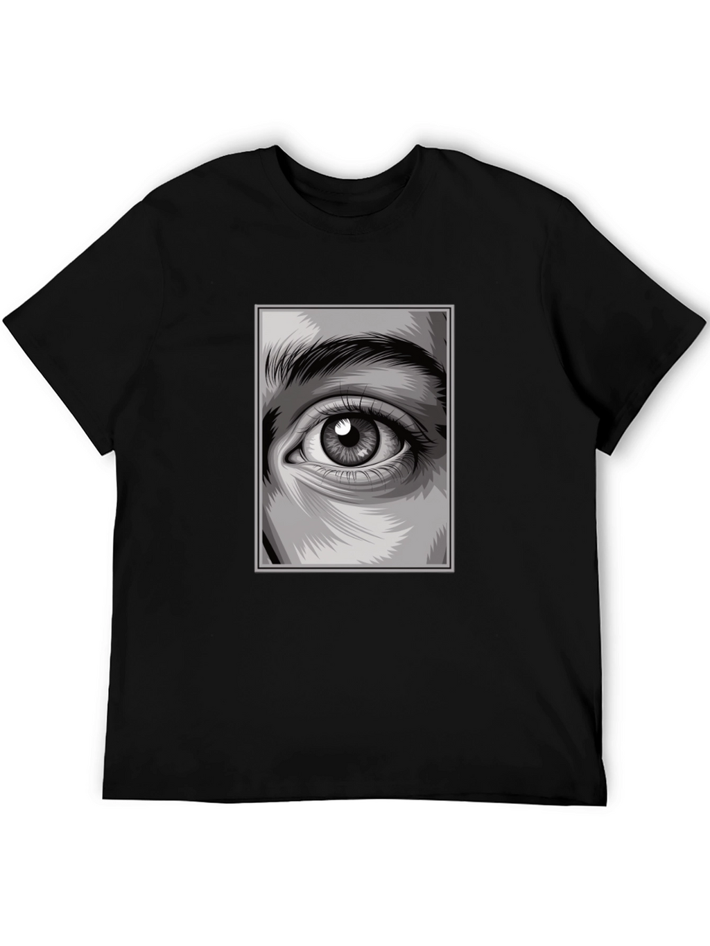 Eye Graphic Black T-Shirt Modern Design