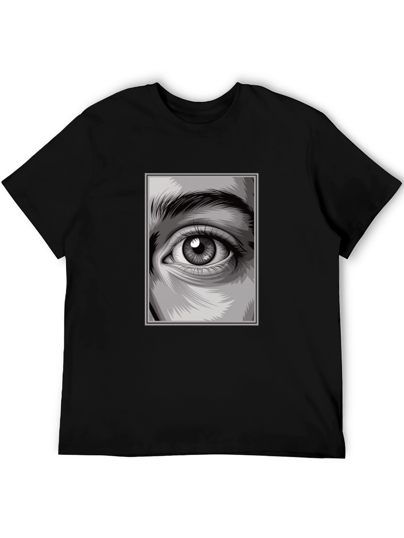 Eye Graphic Black T-Shirt Modern Design